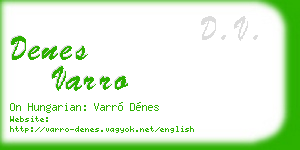 denes varro business card